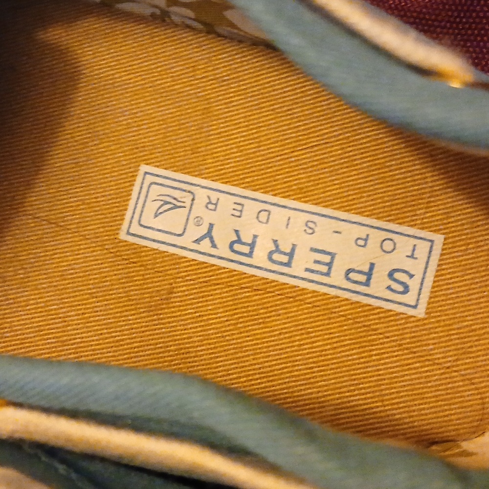 Sperry Womans Teal and White Boat Shoes 8.5 - Picture 5 of 7